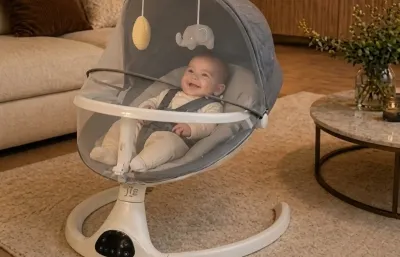 Детская электрическая качеля-шезлонг 3в1