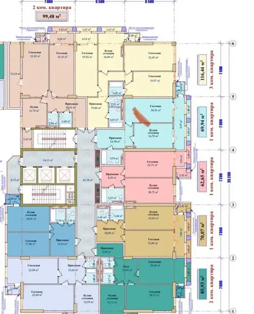 1-комн. квартира, 9 этаж, 69 м², Исмоили Сомонӣ