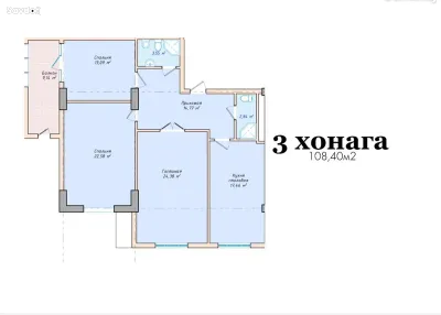 3-комн. квартира, 16 этаж, 108 м², Садбарг