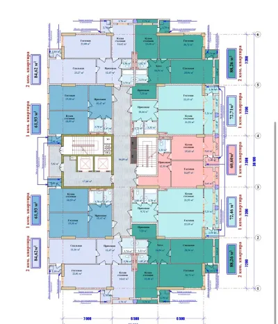 1-комн. квартира, 7 этаж, 73 м², Исмоили Сомони, Мехргон