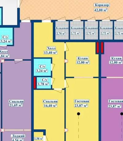 2-комн. квартира, 14 этаж, 72 м², И.Сомони