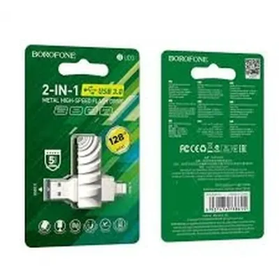Флеш накопитель USB3.0+Type-C Borofone BUD3 128Gb