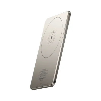 Повербанк Powerology Ultra-Thin 5000mAh MagSafe Power Bank, титан