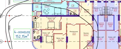4-комн. квартира, 14 этаж, 152 м², Сино