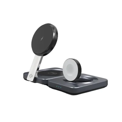 Зарядная станция Powerology Qi2-15W Magsafe iPH15 Multi-Device Charging Stand