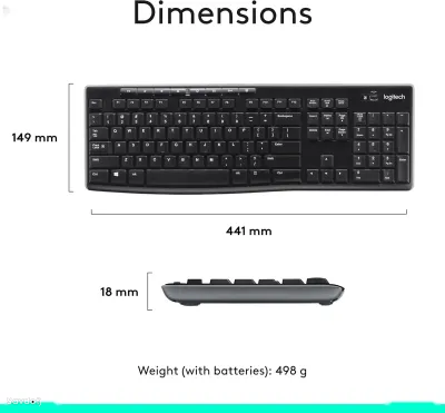 Комплект Logitech MK270 беспроводная клавиатура и мышь Black