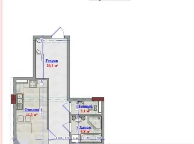 3-комн. квартира, 13 этаж, 99 м², Шохмансур