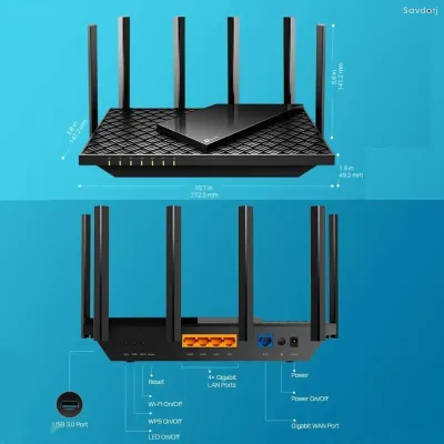 Wi-Fi роутер TP-Link Archer AX72 AX5400 Wi-Fi 6 Gigabit Dual-Band