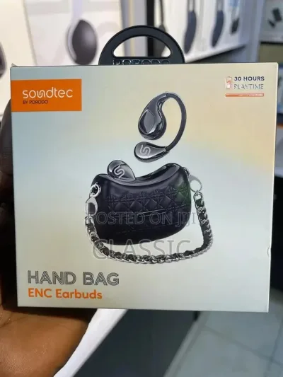 Беспроводные наушники Porodo Soundtec Hand Bag ENC Farbuds черный