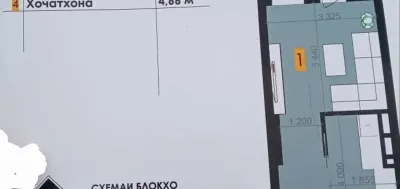 1-комн. квартира, 14 этаж, 46 м², 82мкр