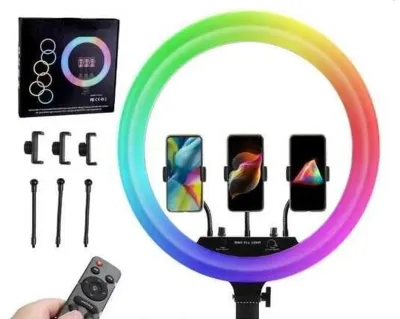 Кольцевая цветная лампа RGB MJ45 см