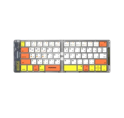 Мини клавиатура Porodo Crystal Shell Wireless Keyboard белый