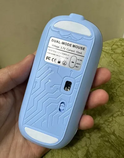 Беспроводная прозрачная мышка с зарядом Bluetooth mouse