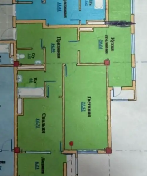 3-комн. квартира, 13 этаж, 88 м², Фирдавси