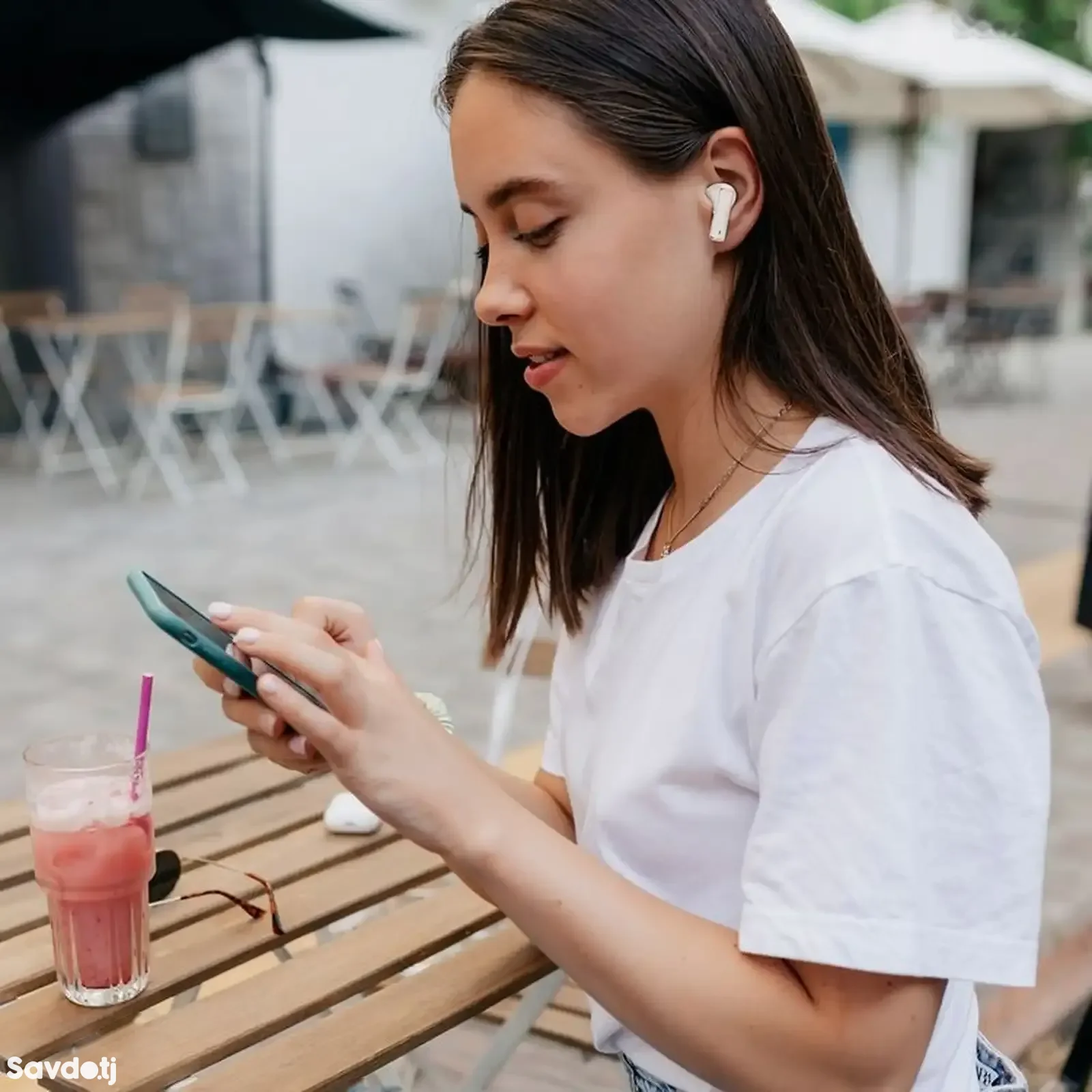 Беспроводные наушники Green Lion River True Wireless Earbuds кремовый
