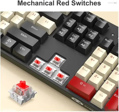 MageGee MK-Armor Механическая Клавиатура Red Switch LED ENG Black