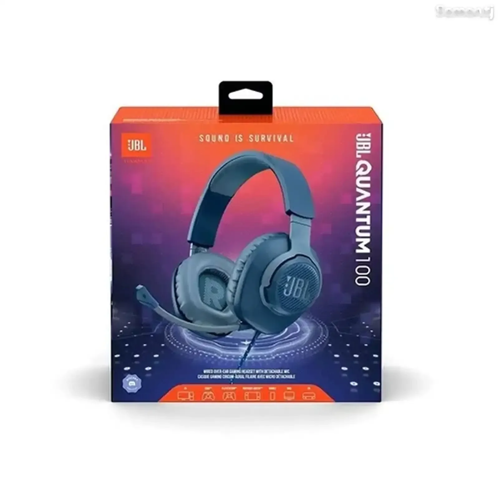 Проводные игровые наушники чёрный JBL Quantum 100 Wired Over-Ear Gaming Headset