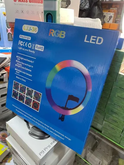 Цветная Кольцевая LED лампа 36 см RGB LJJ36