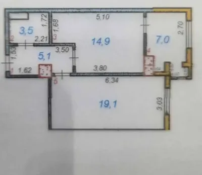 2-комн. квартира, 15 этаж, 50 м², Фирдавсӣ