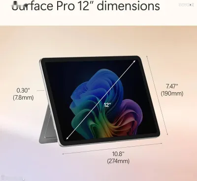Планшет-ноутбук Microsoft Surface Pro 12 Snapdragon X Plus 16ГБ 512ГБ Platinum