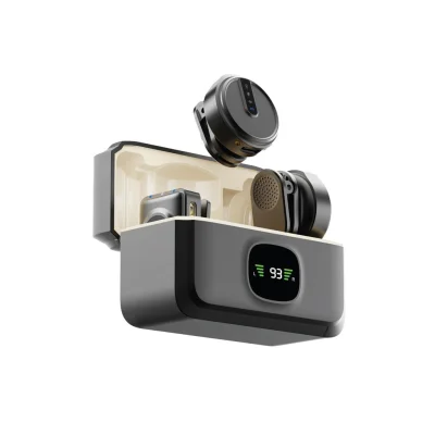 Беспроводной микрофон Green Lion GLM-Wireless Mic Lit with Type-C & Lightning Cable & 3.5mm Camera Aux , черный