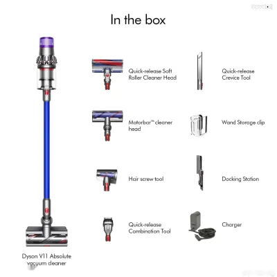 Беспроводной пылесос Dyson V11 Absolute с LCD-дисплеем Blue, India Version