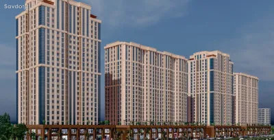 2-комн. квартира, 19 этаж, 89 м², Корвон