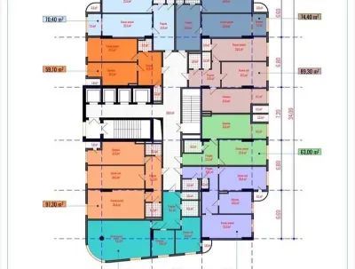 2-комн. квартира, 9 этаж, 91 м², Шохмансур