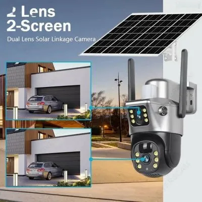 Умная поворотная 4G-камера видеонаблюдения с датчиком движения и солнечной батар