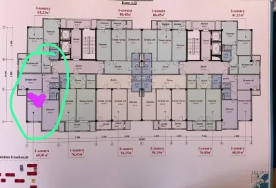 2-комн. квартира, 16 этаж, 68 м²,  Садбарг, перекрёсток Чулочка, Гуля Голд