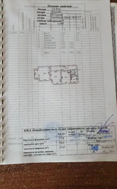 3-комн. квартира, 6 этаж, 78 м², н. Исмоили Сомони, Славянский, пушти Загс