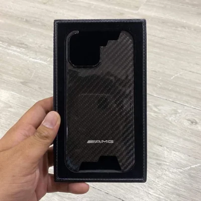 Чехол AMG карбоновый для iPhone 16 Pro Max