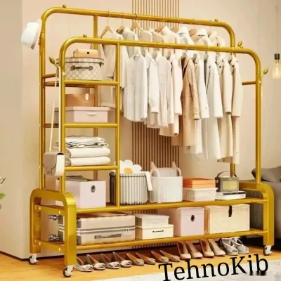 Напольные вешалки голд и белые