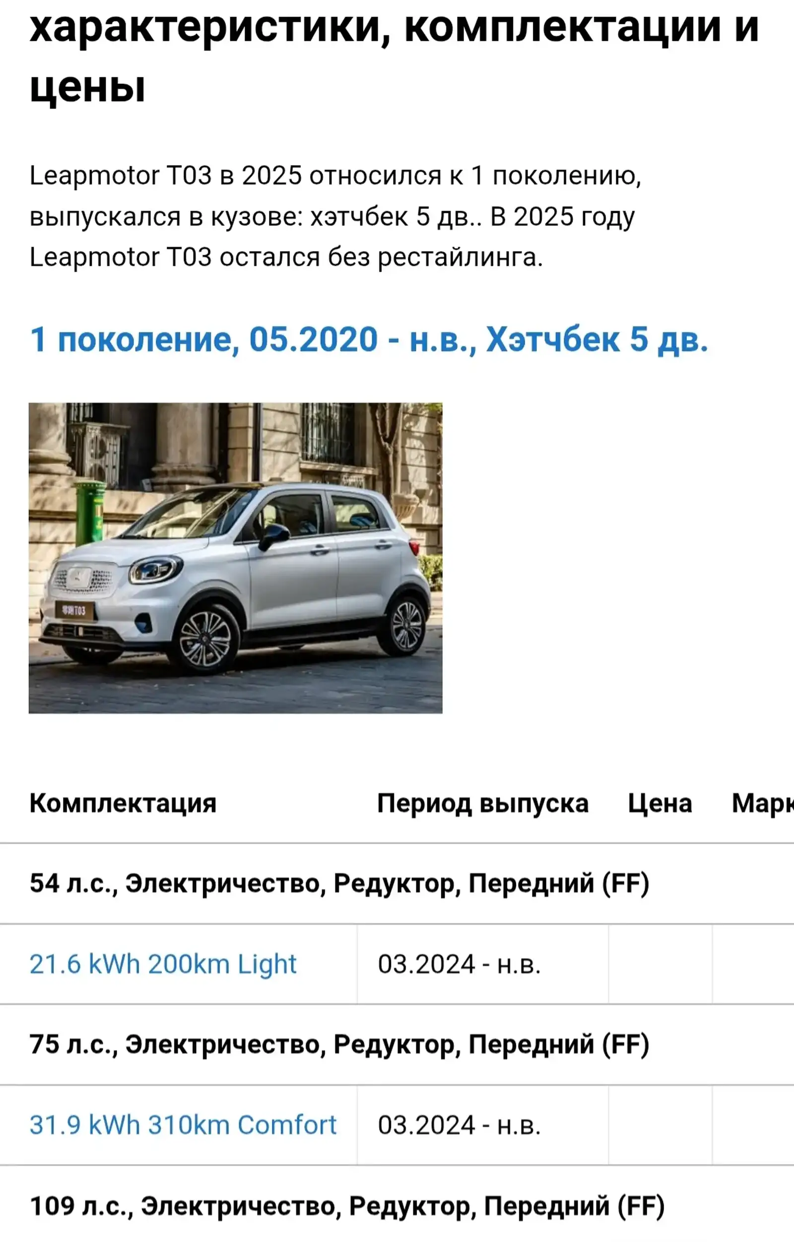 Leapmotor LP-T03,