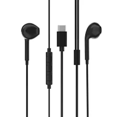 Наушники Powerology Stereo USB-C Earphones 1.2M черный