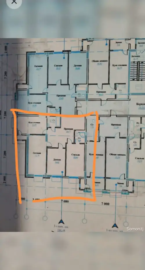 3-комн. квартира, 14 этаж, 106 м², Шохмансур, Гелос