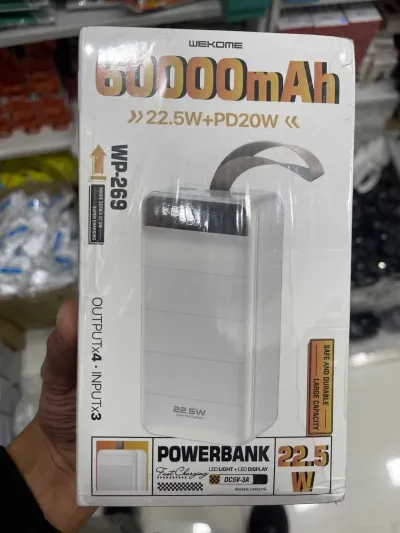 Внешний аккумулятор WK Wekome Power Bank 60000mAh Minre Digital Display