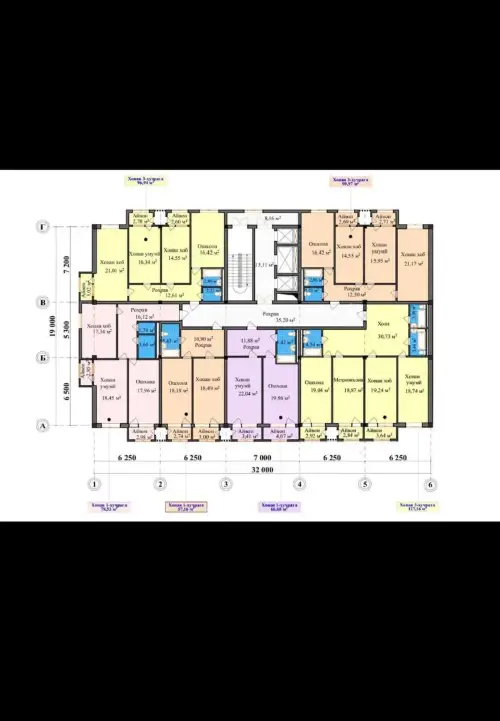 1-комн. квартира, 11 этаж, 57 м², Шохмансур Гуля Голд