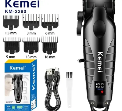 Профессиональная беспроводная машинка для стрижки волос Kemei