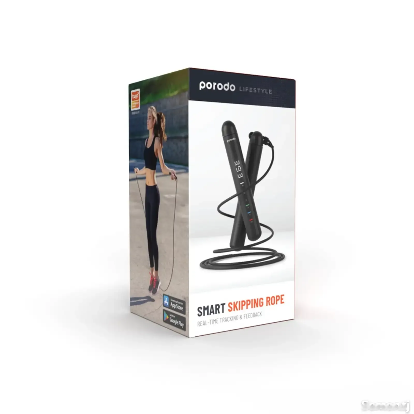 Умная скакалка с голосовым управлением Porodo Smart Voice Jump Skip Rope