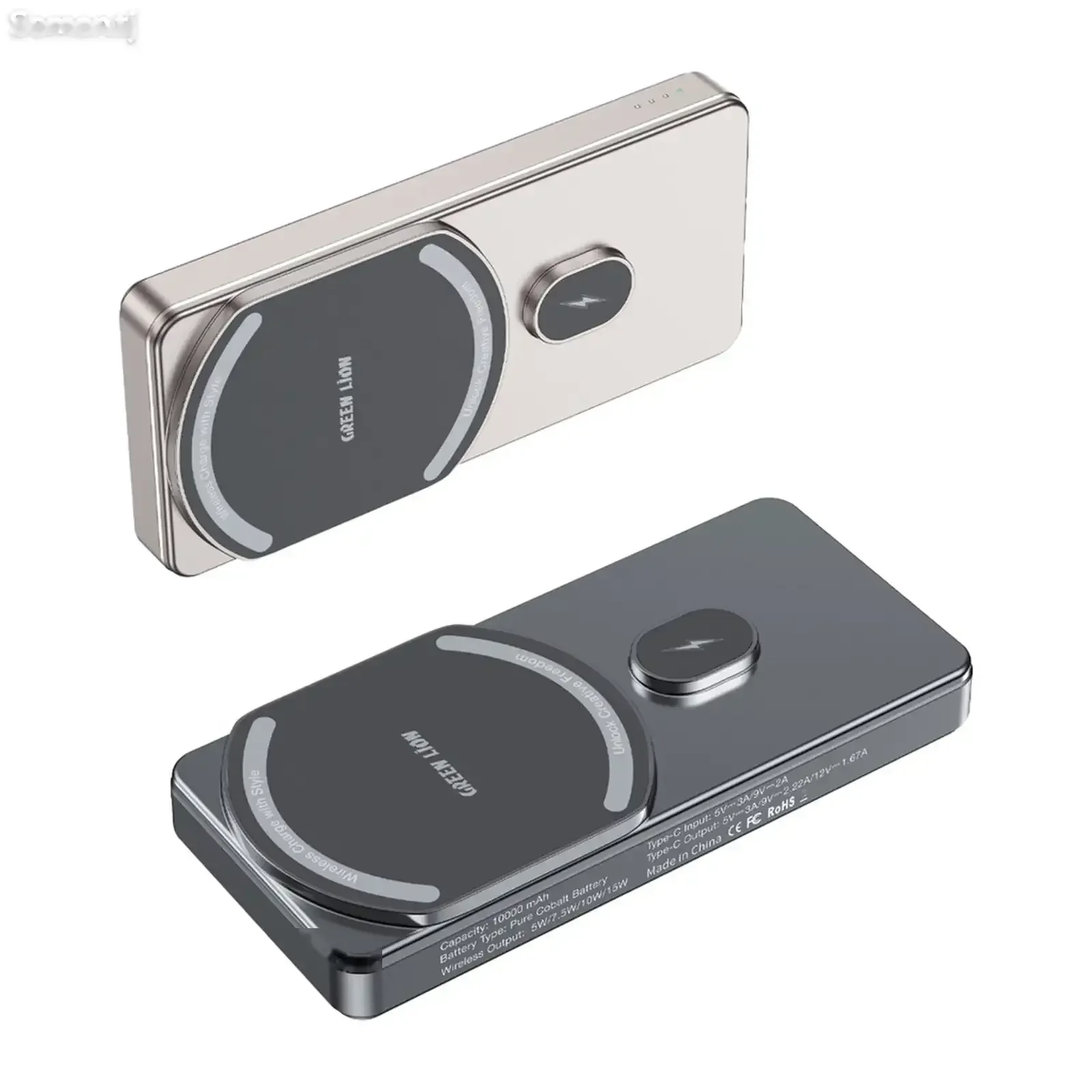Внешний аккумулятор Green Lion Milton MagSafe 10000mAh титан