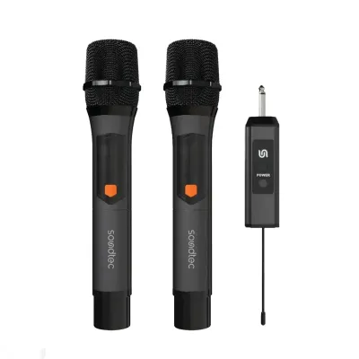 Беспроводной микрофон Porodo Soundtec Dual-Channel Handy Wireless Microphone Rec