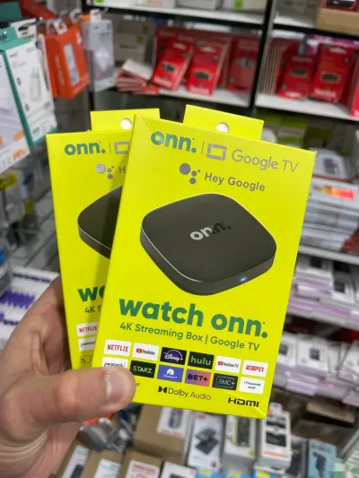 Приставка для потоковой передачи ONN Google TV с разрешением 4K UHD и пультом
