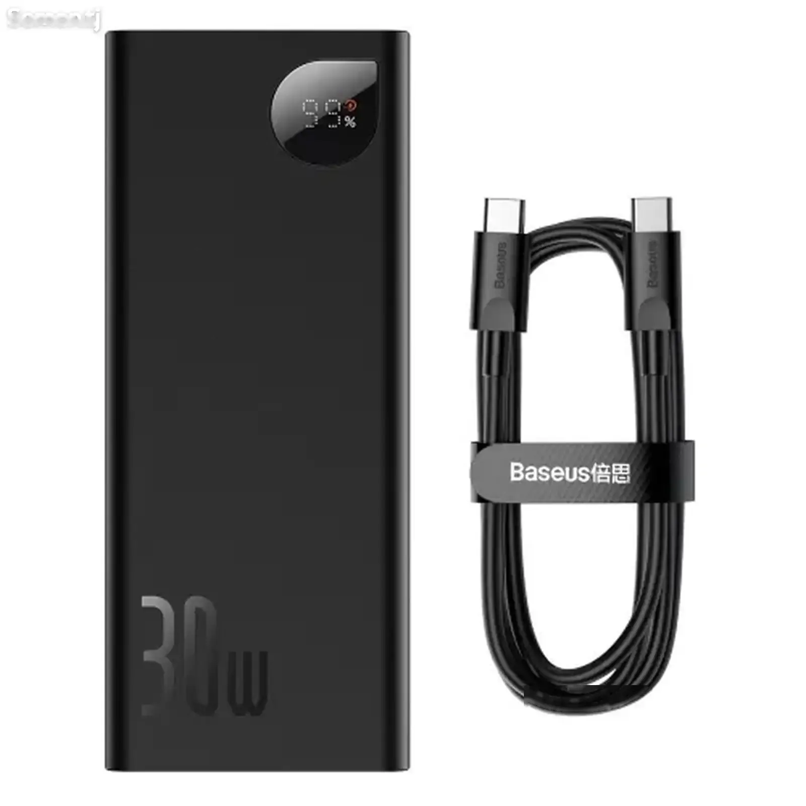 Повербанк Baseus Adaman Metal Display Fast charge Power Bank 20000mAh 30W Черный