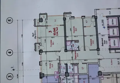 3-комн. квартира, 7 этаж, 134 м², Исмоили Сомони,Цум
