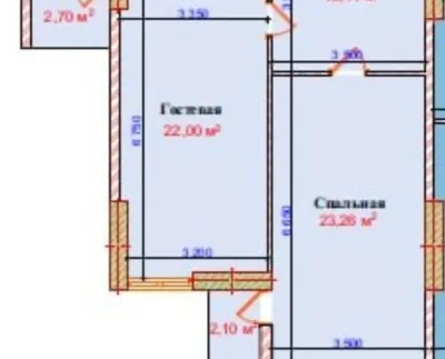 2-комн. квартира, 7 этаж, 83 м², И Сомони