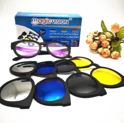 Солнцезащитные антибликовые очки с магнитными насадками 5 в 1 Magic vision