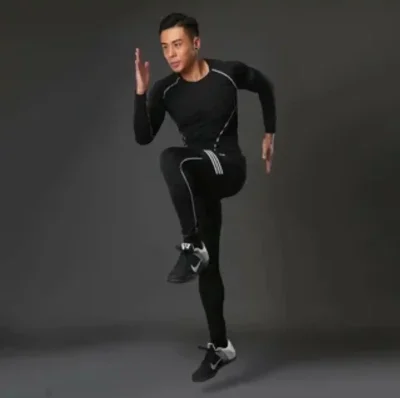 Мужские спортивные компрессионные рубашки для бега