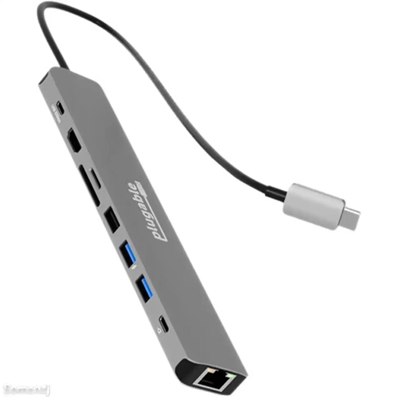 Портативный хаб Porodo 9in1 USB-C Hub Type-C PD 100W HDMI Ethernet USB SD Card