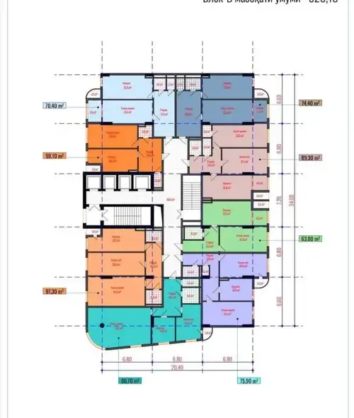 1-комн. квартира, 9 этаж, 67 м², Шохмансур